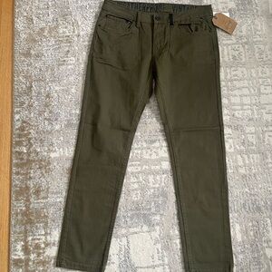 Weatherproof Vintage Mens pants Jeans Skinny Fit 34 x 32 green NEW NWT